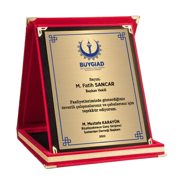 KIRMIZI KADİFE PLAKET